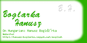 boglarka hanusz business card